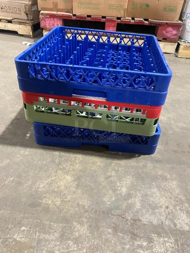 NEW! Lot Of Commercial Heavy-Duty Multi-Colored Full-Size Dish Racks! All One Money! - Image 2 of 7