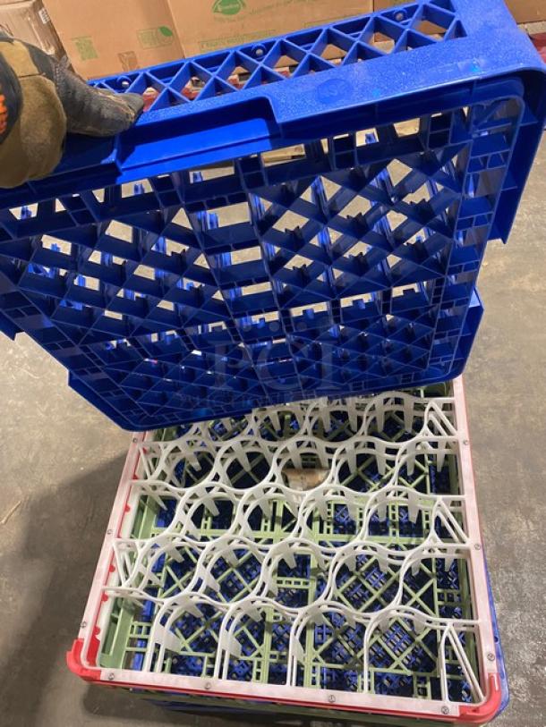 NEW! Lot Of Commercial Heavy-Duty Multi-Colored Full-Size Dish Racks! All One Money! - Image 5 of 7
