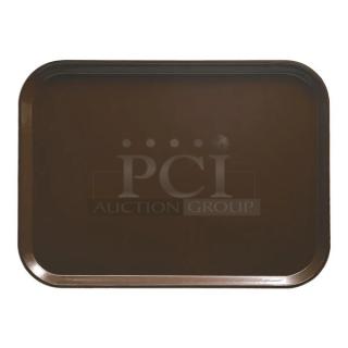 BRAND NEW! Cambro Camtray Series Commercial Brazil Brown Fiberglass 14" x 18" Rectangular Cafeteria/Serving Trays! Model: 1418116! 10X Your Bid!