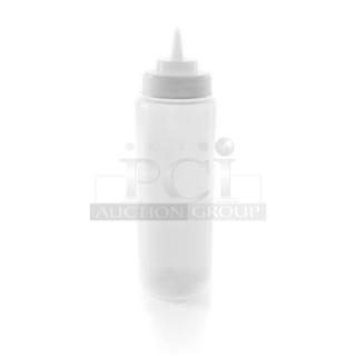 BRAND NEW! ABC Procurement Commercial Clear 32 Oz. Wide-Mouth Squeeze Bottles! Model: CSBW-32-C! 4X Your Bid!