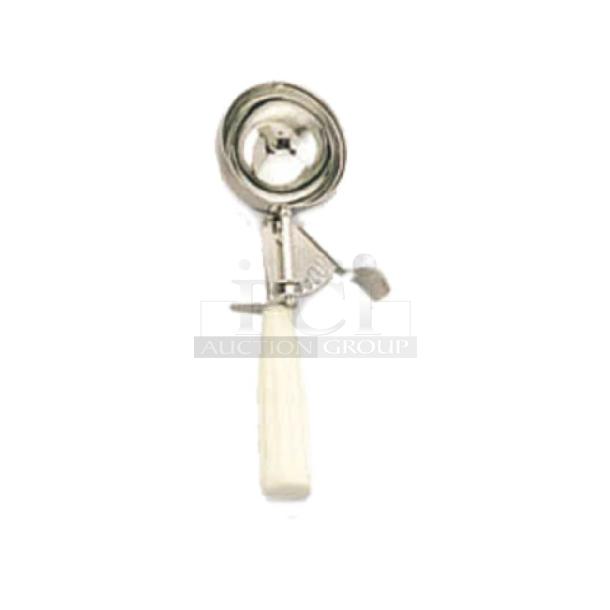 BRAND NEW! American Metalcraft Commercial Stainless Steel 3.2 Oz. Ice Cream Scooper/Thumb Disher! With Ivory Handle! Model: NSPDS10! 2X Your Bid! - Image 1 of 1