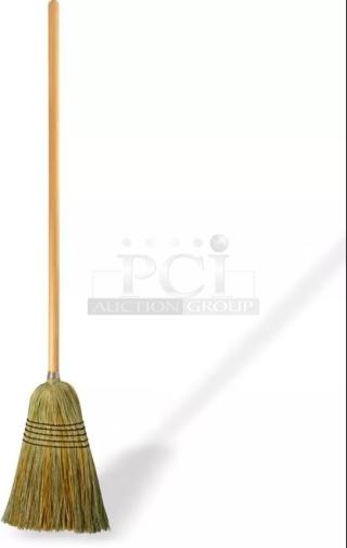 BRAND NEW! CFS Brands Commercial Natural 5-Stitch Blended Corn 56" Warehouse/Janitor Brooms! Model: 4135067! 2X Your Bid!