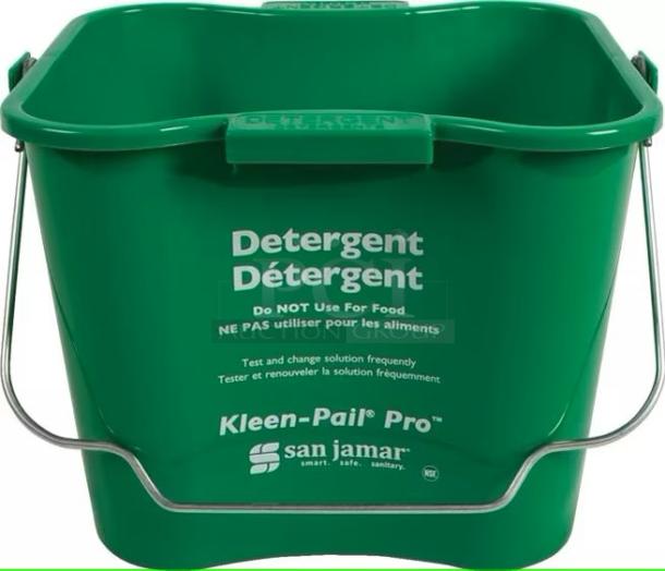 BRAND NEW! San Jamar By CFS Brands Kleen-Pail pro Series Commercial Green 6 Qt. Detergent Pail! Model: KPP196GN! - Image 1 of 1