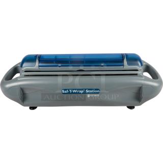 BRAND NEW! San Jamar By CFS Brands Commercial Gray Countertop Saf-T-Wrap Film Dispenser Station! With Slide Cutter! Model: SW1218!
