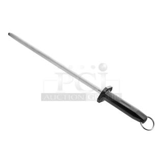 BRAND NEW! Mercer Culinary Commercial 12" German Honing/Sharpening Steel! With Black Plastic Handle! Model: M14512!