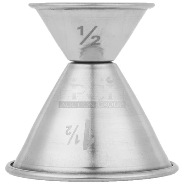 BRAND NEW! American Metalcraft Commercial Stainless Steel Dual 0.5 Oz. / 1.5 Oz. Jigger! Model: J212! - Image 1 of 1