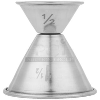 BRAND NEW! American Metalcraft Commercial Stainless Steel Dual 0.5 Oz. / 1.5 Oz. Jigger! Model: J212!