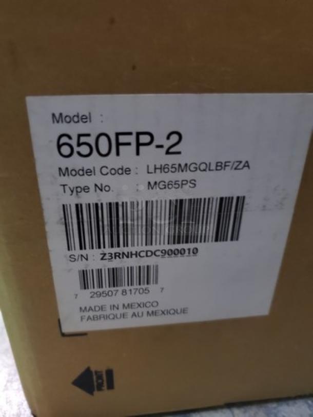 Samsung 650FP-2 65" LCD Flat Panel. New in box! - Image 3 of 4