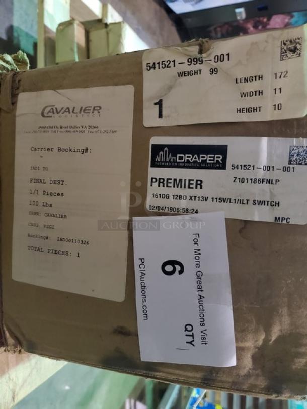 Draper 101186FNLP Premier, 161" Projector Screen. New in box! - Image 4 of 5