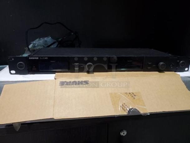 Shure SLXD4 Dual Channel Receiver - for use with SLX-D Digital Wireless Microphone Systems - Image 1 of 6