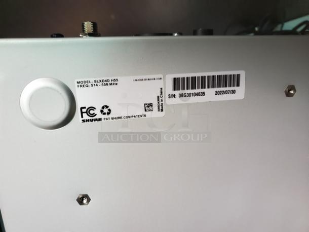 Shure SLXD4 Dual Channel Receiver - for use with SLX-D Digital Wireless Microphone Systems - Image 5 of 6