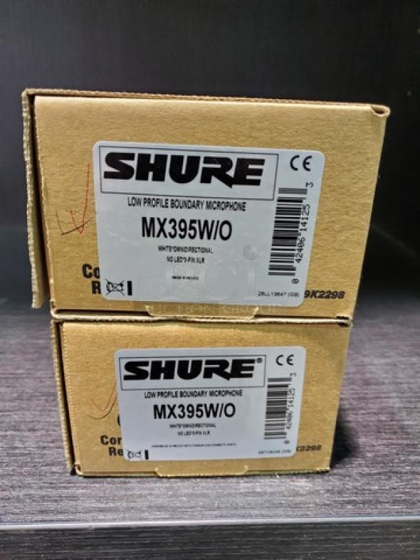 Lot of 2 Shure MX395 Microflex Low-Profile Omnidirectional Boundary Microphones - Image 2 of 3