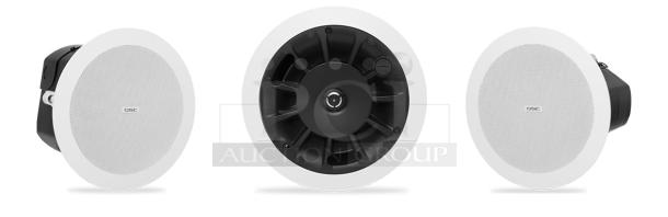 QSC AD-C4T 4" Two-way, foreground/ background ceiling loudspeaker with 70/100V transformer. New in box! - Image 1 of 5