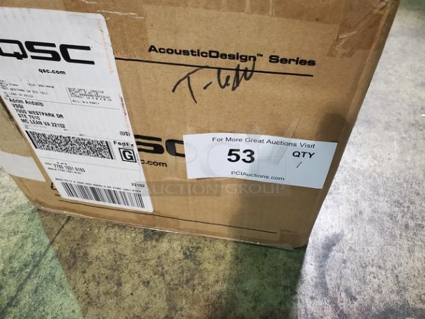 QSC AD-C4T 4" Two-way, foreground/ background ceiling loudspeaker with 70/100V transformer. New in box! - Image 2 of 5