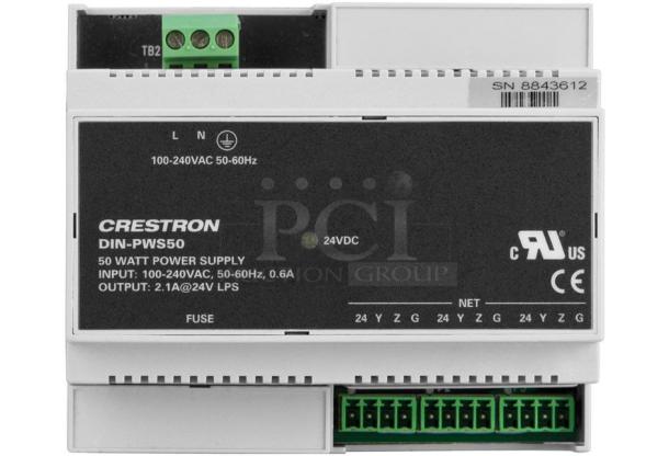 Crestron DIN-PWS50 DIN Rail 50 Watt Cresnet Power Supply - Image 1 of 2
