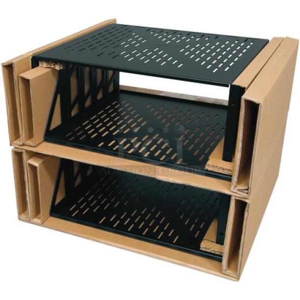 Middle Atlantic U2V-4 Pack of 4 3-1/2" Vented Universal Rack Shelf - Image 1 of 4