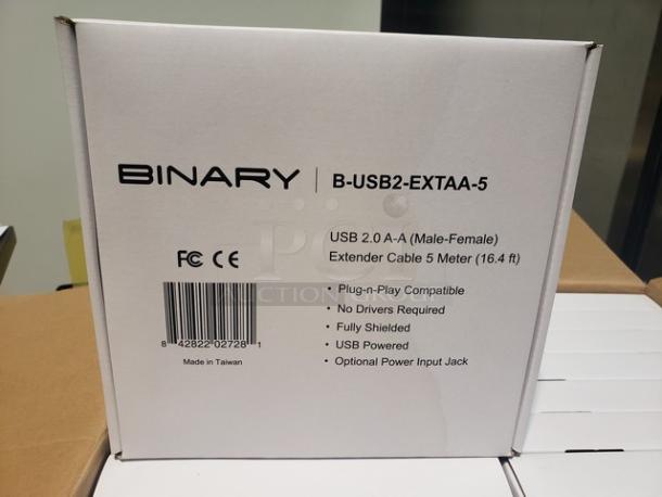 Binary B-USB2-EXTAA-5 USB 2.0 A-A (Male-Female) Extender Cable 5m (16.4') Still in box! - Image 2 of 2