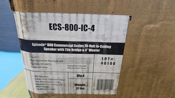 Episode® 800 Commercial Series 70-Volt In-Ceiling Speaker with Tile Bridge & 4" Woofer - Image 2 of 4