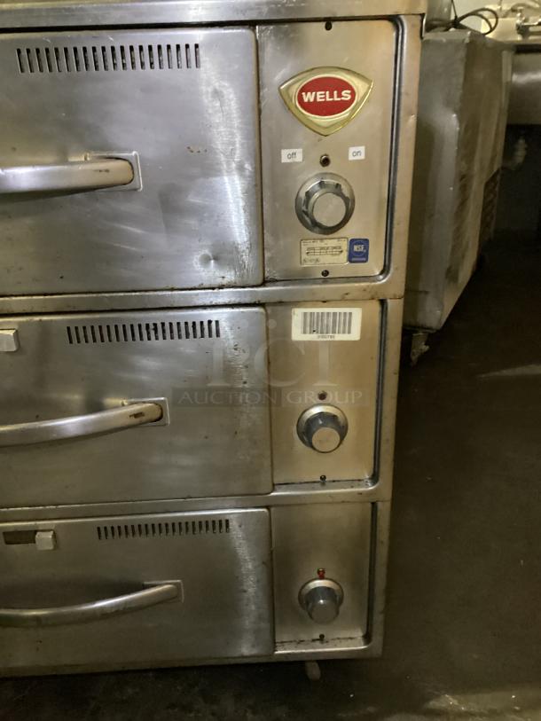 Wells Three Drawer Electric Warmer 
Model# RW-3
29-⅜ x 30 x 38-1/2 - Image 3 of 6