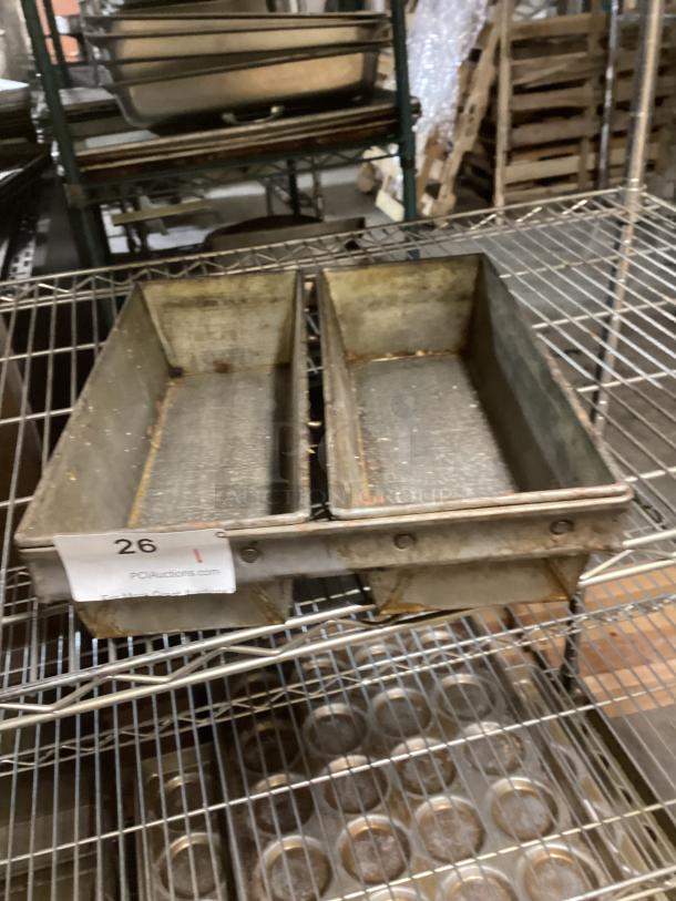 Vintage 2-Strap Bread/Loaf Pan 
23 1/2 x 10 1/2 x 2 ½“ - Image 1 of 1