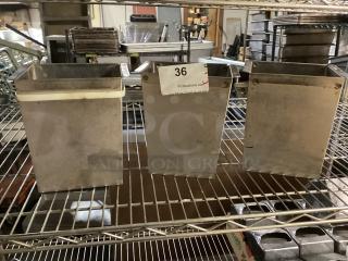 Stainless Steel Bin
 7 x 5 x 7-½
Qty 3
Your Bid X 3