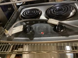 Whirlpool Stainless Steel 2- Burner Electric Stove Top
Model# RCS2002RS04
20-¾ x 17-¾ x 3