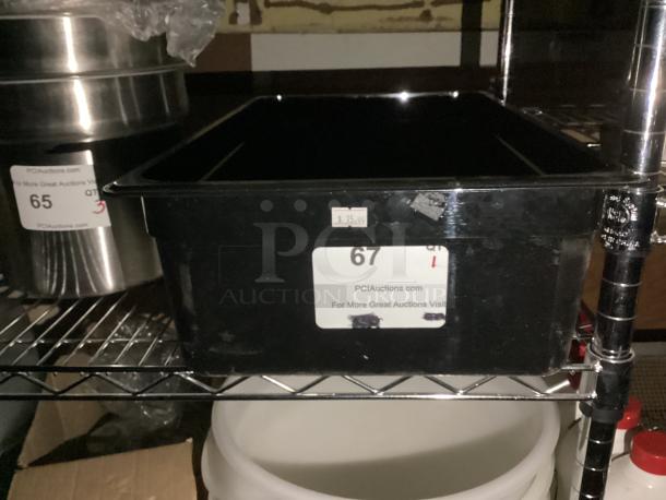 Brand New! Black Plastic Cambro Drop Pan 
(Dims) - Image 1 of 1