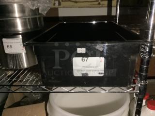 Brand New! Black Plastic Cambro Drop Pan 
(Dims)