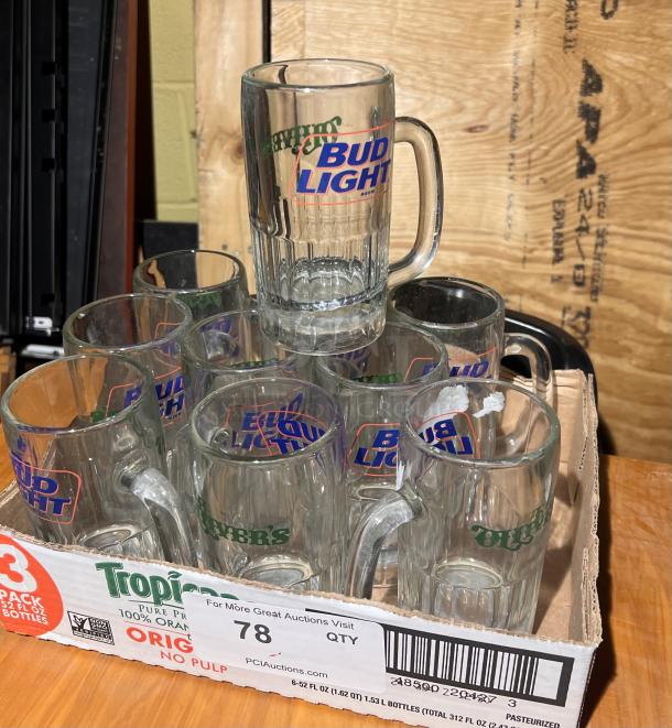 Bud Light Glass Mugs 
Qty 10 
Your Bid x 10 - Image 2 of 2