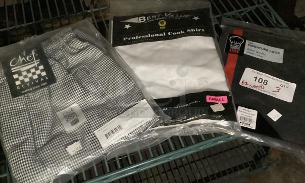 Professional Chefs Coat, Cook Shirt and Apron. Size Small. 
Qty 3 
Your Bid x 3 - Image 1 of 4