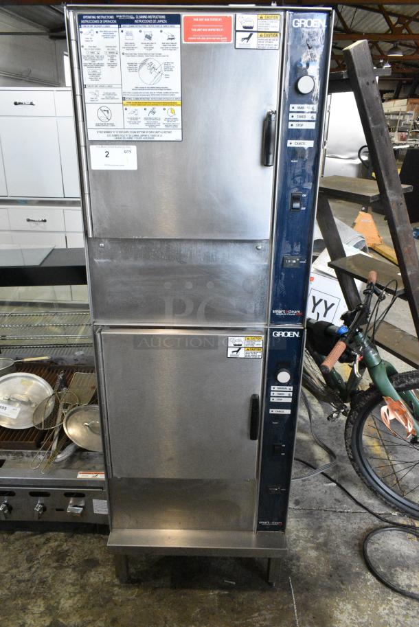 Groen SSB-5G Stainless Steel Commercial Natural Gas Powered 2 Deck Steam Cabinet. 62,000 BTU. - Image 1 of 9