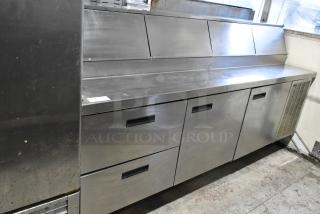 Delfield Stainless Steel Commercial Sandwich Salad Prep Table Bain Marie Mega Top. Tested and Working!