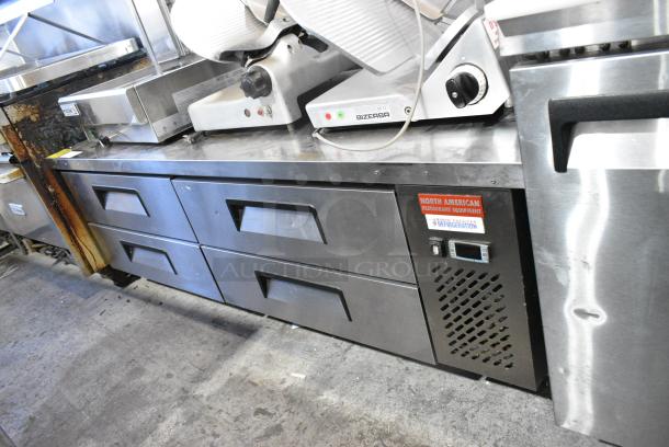 2021 Avantco ACB-72-GB Stainless Steel Commercial 4 Drawer Chef Base on Commercial Casters. 115 Volts, 1 Phase. Tested and Working! - Image 2 of 10