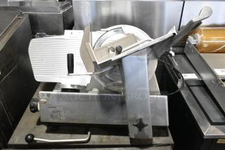 Bizerba Stainless Steel Commercial Countertop Meat Slicer. 120 Volts, 1 Phase. Cannot Test Due To Cut Power Cord