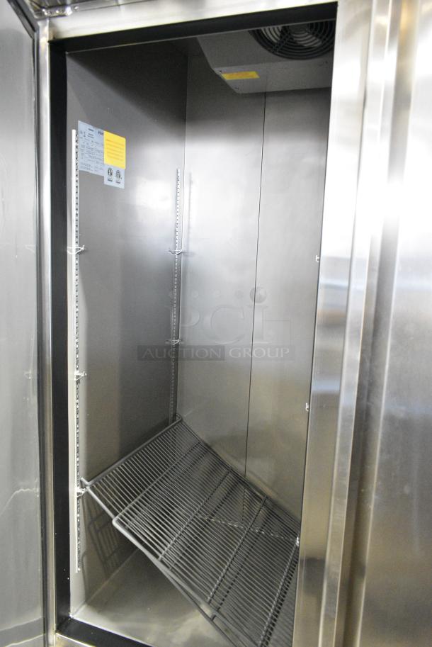 2022 Asber ARF 49 H F HC Stainless Steel Commercial 2 Door Reach In Freezer w/ Poly Coated Racks. 115 Volts, 1 Phase. Tested and Working! - Image 4 of 6