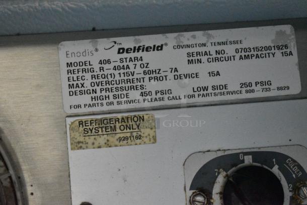 Delfield 406-STAR4 Stainless Steel Commercial Single Door Undercounter Cooler. 115 Volts, 1 Phase. Tested and Working! - Image 4 of 4