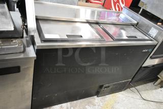 2021 Asber AGF 50 1 Stainless Steel Commercial Back Bar Bottle Cooler w/ 2 Sliding Lids. 115 Volts, 1 Phase. Tested and Working!