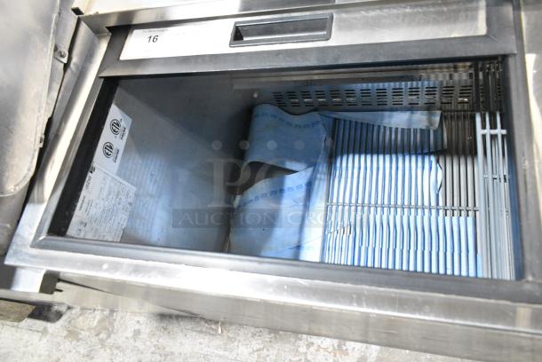 2021 Asber AGF 50 1 Stainless Steel Commercial Back Bar Bottle Cooler w/ 2 Sliding Lids. 115 Volts, 1 Phase. Tested and Working! - Image 4 of 8