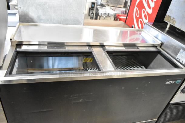 2021 Asber AGF 50 1 Stainless Steel Commercial Back Bar Bottle Cooler w/ 2 Sliding Lids. 115 Volts, 1 Phase. Tested and Working! - Image 6 of 8