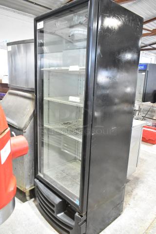 Imbera G319 Metal Commercial Single Door Reach In Cooler Merchandiser w/ Poly Coated Racks. 115 Volts, 1 Phase. Tested and Working!