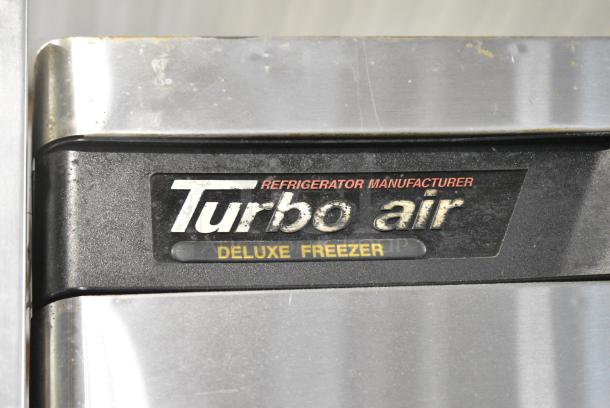 Turbo Air TSF-49 SD Stainless Steel Commercial 2 Door Reach In Freezer w/ Poly Coated Racks on Commercial Casters. 115 Volts, 1 Phase. Tested and Does Not Power On - Image 2 of 6