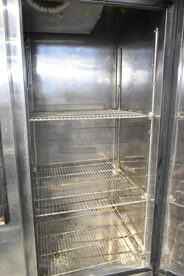 Turbo Air TSF-49 SD Stainless Steel Commercial 2 Door Reach In Freezer w/ Poly Coated Racks on Commercial Casters. 115 Volts, 1 Phase. Tested and Does Not Power On - Image 5 of 6