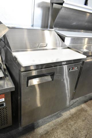 U-Star USSL-1D Stainless Steel Commercial Sandwich Salad Prep Table Bain Marie Mega Top on Commercial Casters. 115 Volts, 1 Phase. Tested and Powers On But Does Not Get Cold