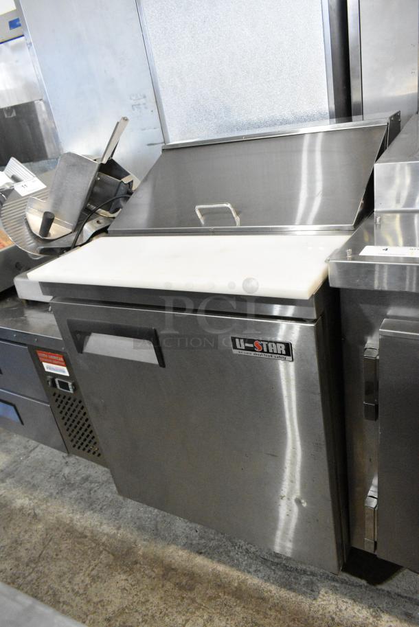 U-Star USSL-1D Stainless Steel Commercial Sandwich Salad Prep Table Bain Marie Mega Top on Commercial Casters. 115 Volts, 1 Phase. Tested and Powers On But Does Not Get Cold - Image 2 of 10