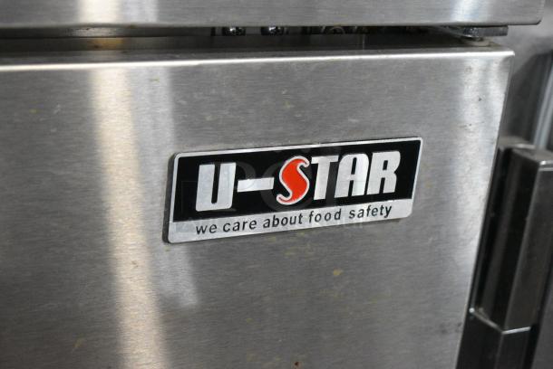 U-Star USSL-1D Stainless Steel Commercial Sandwich Salad Prep Table Bain Marie Mega Top on Commercial Casters. 115 Volts, 1 Phase. Tested and Powers On But Does Not Get Cold - Image 3 of 10