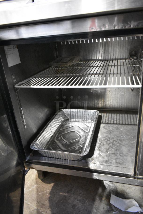 Atosa MPF8202 Stainless Steel Commercial Pizza Prep Table on Commercial Casters. 115 Volts, 1 Phase. Tested and Working! - Image 7 of 10
