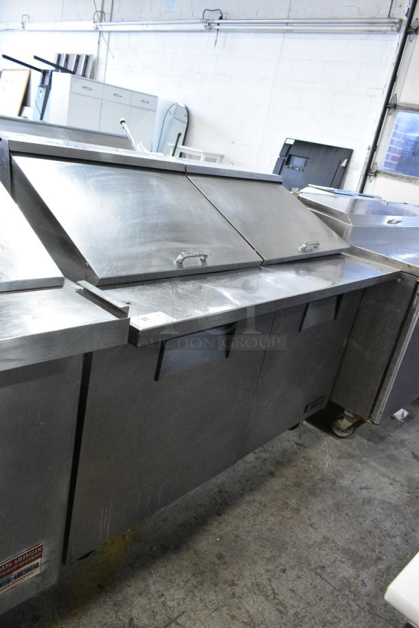 True TSSU-60-24M-B-ST Stainless Steel Commercial Sandwich Salad Prep Table Bain Marie Mega Top on Commercial Casters. 115 Volts, 1 Phase. Tested and Working! - Image 2 of 10