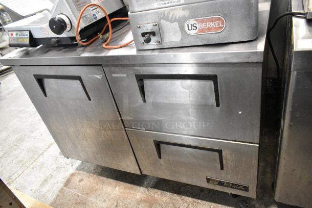 True TWT-48D-2 Stainless Steel Commercial Undercounter Cooler on Commercial Casters. 115 Volts, 1 Phase. Tested and Working! - Image 1 of 9