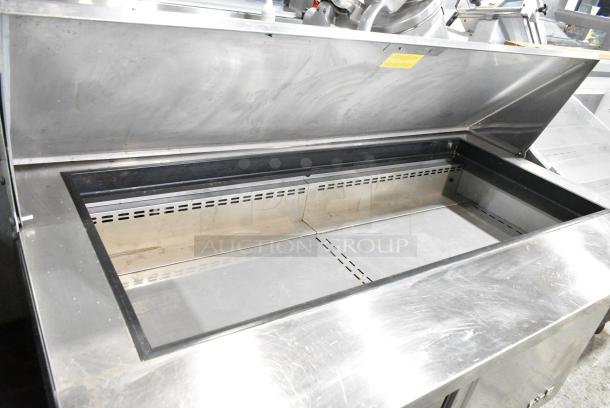 Asber APTM 60 24 HC Stainless Steel Commercial Sandwich Salad Prep Table Bain Marie Mega Top on Commercial Casters. 115 Volts, 1 Phase. Tested and Working! - Image 5 of 10