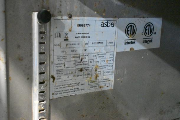 Asber APTM 60 24 HC Stainless Steel Commercial Sandwich Salad Prep Table Bain Marie Mega Top on Commercial Casters. 115 Volts, 1 Phase. Tested and Working! - Image 10 of 10